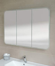 Specchio bagno pensile contenitore 3 ante con specchio filo lucido cm.70x95x13