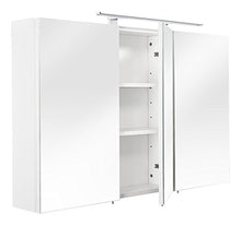 Posseik 5439 – 76 – Armadietto a Specchio, a 3 Ante, 110 x 68 x 16 cm, Colore: Bianco