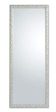MO.WA Specchio da parete 55x145 argento, specchiera cornice Barocca da appendere muro. Made in Italy.