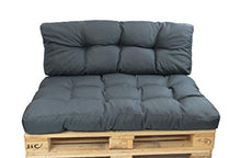 Herlag - Cuscino per Pallet Basic, Resistente ai Raggi UV, Facile da Pulire, Dimensioni 120 x 80 x 15 cm, Colore Grafite