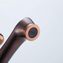 HYY-YY - Rubinetto per lavabo da bagno, in giada, in rame, girevole, colore: oro rosa