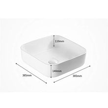 Lavabo, Ceramica, Quadrato Bianco, Lavabo da Appoggio. Lavabo da Appoggio