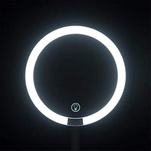 Specchio per Il Trucco Portatile2 in 1 Portatile LED Touch Light Specchio per Il Trucco Ricaricabile White Desktop Decor Alta Definizione