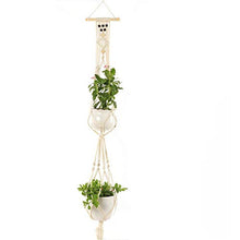 MICROSHE Macrame Plant Hanging Planter Gancio per Piante in Cotone per Esterno in Macrame per Piante (Colore : Beige, Dimensione : One)