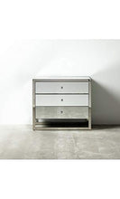 DENZZO - Cassettiera in legno argento e specchio Tiffany