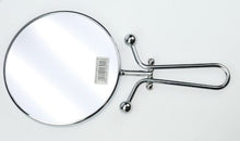 Fantasia - Specchio da tavolo/a mano in metallo, ingrandimento 7x, lunghezza: 29 cm, ø 15 cm, colore: Argento