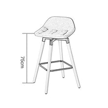 XHCP Sgabelli da Bar Sedie Girevoli con Schienale, Set di 2 in Legno, per Cucina da Interno Sgabelli da Bar