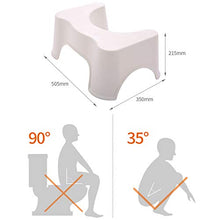 Niduo Bear Sgabello da Bagno Bagno Le Donne Incinte Step Up Sgabello Sgabello Ispessito in plastica, poggiapiedi WC Antiscivolo per emorroidi, stitichezza,Bianca