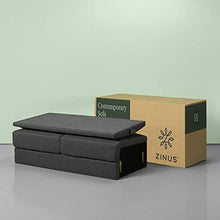 Zinus Divano Moderno Imbottito, Grigio Scuro, 158x78x80cm - Arredi Casa