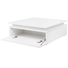 DFGH Tavolo da Comodino, Moderno Tavolino da Comodino A LED RGB LED High-Gloss Tavolino da caffè Rettangolare con Cassetti