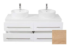 Mobile bagno Novum XL rovere chiaro con doppio lavabo