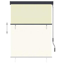 vidaXL - Tenda avvolgibile per esterni, 120 x 250 cm, colore: bianco crema