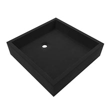 MARWELL Lavandino quadrato moderno 40 x 40 x 10 cm, nero, VAS036