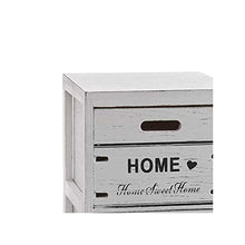 Gicos Cassettiera Legno Bianca 2 Cassetti cm.30x24x53