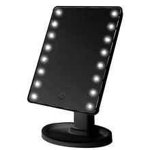 YO-HAPPY Staffa di Supporto, 16/22 LED Touchscreen Oscuramento LED Specchio per Trucco Specchio cosmetico con Rotazione a 360 °
