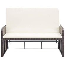 Set di 2 sedie da giardino con cuscini in polyrattan marrone - Arredi Casa