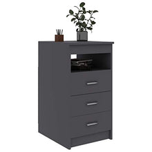 vidaXL - Sideboard mit Schubladen Grau 40×50×76 cm Spanplatte