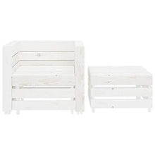 FAMIROSA Set Salotto da Giardino su Pallet 2 pz in Legno Bianco