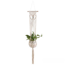 MICROSHE Macrame Plant Hanging Planter Fodera in Cotone per Interni da Interni, Set di 3, per Bambini (Colore : Beige, Dimensione : Set of 3)