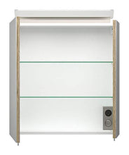 Set di mobili da bagno Firenze 60 2 parti rovere chiaro e armadio specchio
