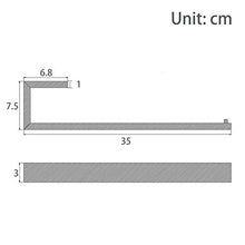 Aothpher SUS304 - Portasciugamani da parete, in acciaio INOX, 35 cm, colore: Nero opaco