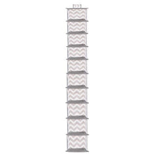 SPRINGOS - Organizer da appendere in tessuto, 6 ripiani, per armadio (120 x 15 x 30 cm, grigio/bianco)