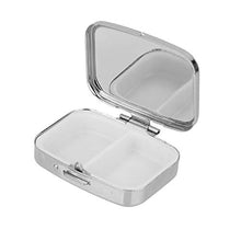 2 mini portapillole in metallo per viaggi, medicina, organizer portatile