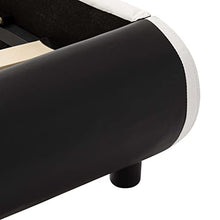 SKM Giroletto con LED Nero in Similpelle 140x200 cm (45.6kg)