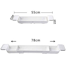 HOMERACK Porta Bottiglie Vino Vasca da Bagno Caddy BathTray Rack Dish Drainer Holder for Pad Book Phone Wine Candle Accessori Bagno Storage Drying Compatto Estendibile Side Antiruggine Impermeabile