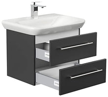 Mobile bagno con lavabo Geberit MyDay 65cm nero satinato