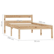 FAMIROSA Giroletto in Legno Massello di Pino 90x200 cm-3190