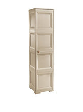 Tontarelli S.p.A. COLONNINA 4 MOD, 4 VANI AP,Ante Lisce Mobile Contenitore, Angora, 40x47x164 cm