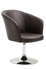 CLP Poltroncina Lounge Arcade Girevole In Similpelle I Poltrona Bar Sofa Ufficio Girevole Sedia Loft Imbottita Con Braccioli, Colore:bianco