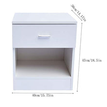 LICHUAN comodino bianco comodino camera da letto contenitore moderno con manico in metallo comodino portaoggetti mensola fine tavolo facile da montare