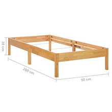 SKM Giroletto in Legno Massello di Rovere 90x200 cm (17.2kg)
