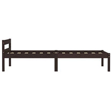 FAMIROSA Giroletto con 2 Cassetti Marrone Scuro Legno di Pino 100x200 cm-0607