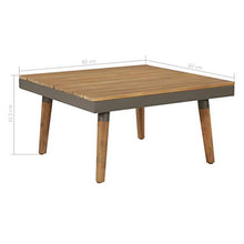 SKM Set Divani da Giardino 4 pz con Cuscini Legno di Acacia Marrone (47.6kg)