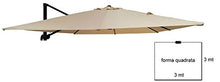 MICHELE SOGARI Telo Ricambio per ombrellone 3x3 a Base decentrata - Colore Beige