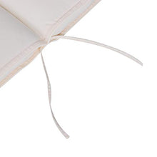 Outsunny Cuscino per Sdraio Lettino Prendisole da Giardino 198x53x5cm Bianco Crema