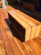 Cassapanca da 33 cm per terrazza in quercia, impermeabile e impermeabile sulla parte superiore, con trasporto