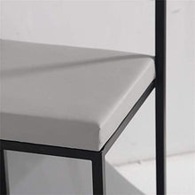 BDLYZ Yxsd Bar Stool Home Décor Mobili - Metallo Sgabello con Seat- contatore Ecopelle - Contemporary Grey