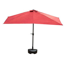 YYBD Ombrello da Esterno semicircolare per Patio da Mercato per Porta e Finestra Ombrellone a Parete con 5 Stecche e Base robuste