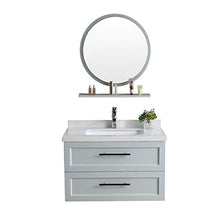 Mobile da Bagno Semplice Bagno Bagno Mobile Armadio Combinazione Balcone in Ceramica lavabo Set di vanità da Bagno Singolo lavabo (Color : Gray, Size : 53x80x53cm)