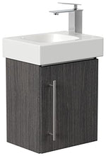 Mobile bagno con lavabo Geberit Icon 38cm a destra antracite venato