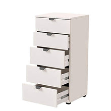 Vincent, Wood, Bianco Opaco, Cassettiera a 5 cassetti-Vincent-45 cm