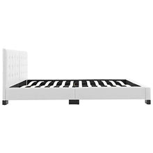SKM Letto con Materasso Bianco in Similpelle 180x200 cm (59.35kg)