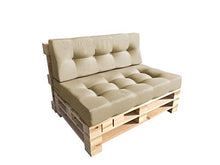 haus & garten - Set di cuscini Roma trapuntati per pallet, per seduta e schienale, a taglio obliquo, ideali per giardino, interni ed esterni