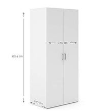 Esidra Armadio Bianco Doppia Anta, 78 X 49 X 175 Cm