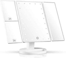 Specchio da vanità Trucco Tri PIGLIO Portable con luci Touch Screen Switch, Rotazione a 180 °