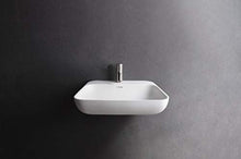 Rockstone - Lavabo sospeso, 40 x 40 cm, colore: Bianco opaco